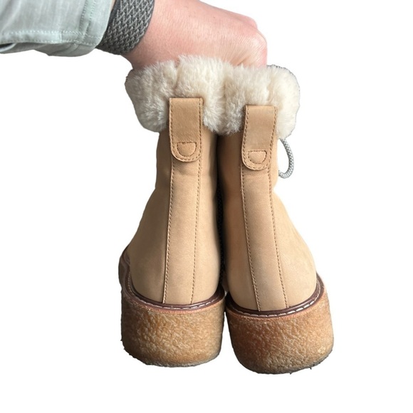 J. Crew - Winter Boots With Wedge Crepe Sole Fur Lined Sz 9 - Picture 7 of 11